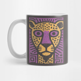 Psychedelic Cheetah | Colorful Tribal Big Cat Mug
