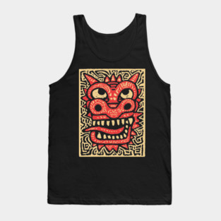Chinese Dragon Head | Tribal Lunar New Year Tank Top