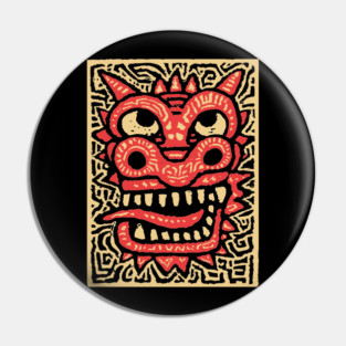 Chinese Dragon Head | Tribal Lunar New Year Pin