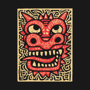 Chinese Dragon Head | Tribal Lunar New Year T-Shirt