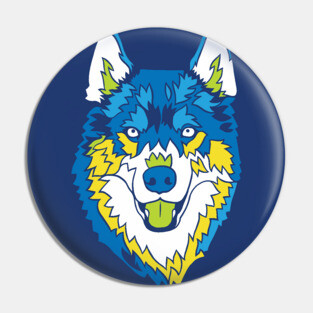 A Cool Husky Pin