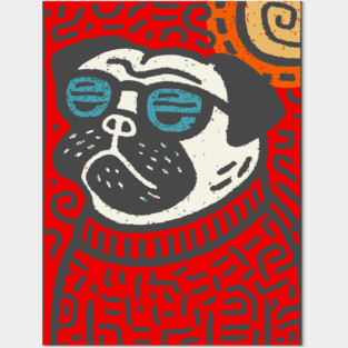 Psychedelic Pug | Trippy Pop Art Dog Posters and Art