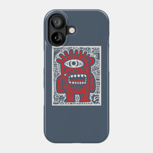 Cute Robot Cyclops | Minimalist Monster Doodle Phone Case