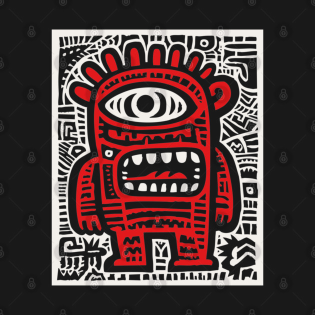 Cute Robot Cyclops | Minimalist Monster Doodle by TuncGK