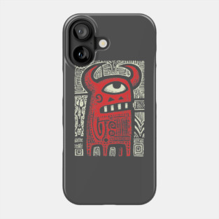 Angry Cyclops Monster | Red Tribal Graphic Phone Case