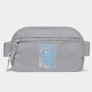 Abstract Monkey Cyclops | Blue Primate Doodle Bag