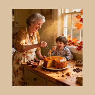 Pumpkin Cake – Grandma’s Pumpkin Spice Cake – Cozy Family Fall Design | retro halloween | Vintage Halloween | Birthday Gift | Anniversary Gift | Halloween gift | Christmas Gift | Wedding Gift | Gift Ideas. T-Shirt