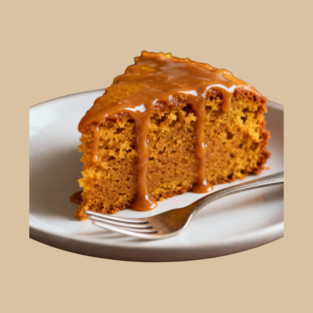 Pumpkin Cake – Pumpkin Spice Cake Slice with Caramel – Autumn Dessert Art | retro halloween | Vintage Halloween | Birthday Gift | Anniversary Gift | Halloween gift | Christmas Gift | Wedding Gift | Gift Ideas. T-Shirt