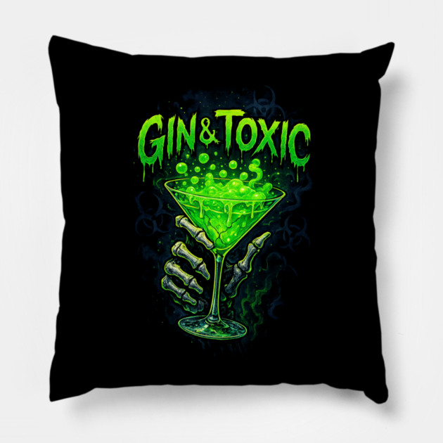 Gin & Tonic / Gin & Toxic Pillow by Dr. Cork