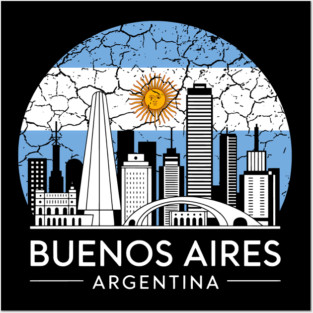 Buenos Aires City Argentina Flag Posters and Art