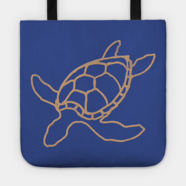 Loggerhead (Caretta caretta) – Minimalist Turtle Line Art Tote by DonWillisJrArt