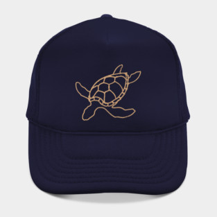 Loggerhead (Caretta caretta) – Minimalist Turtle Line Art Hat