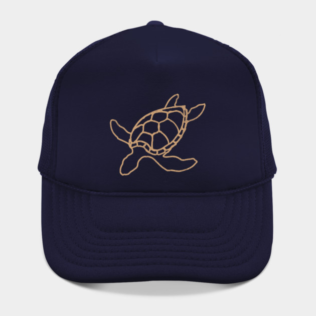 Loggerhead (Caretta caretta) – Minimalist Turtle Line Art by DonWillisJrArt