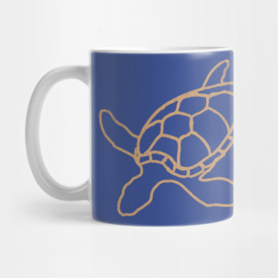 Loggerhead (Caretta caretta) – Minimalist Turtle Line Art Mug