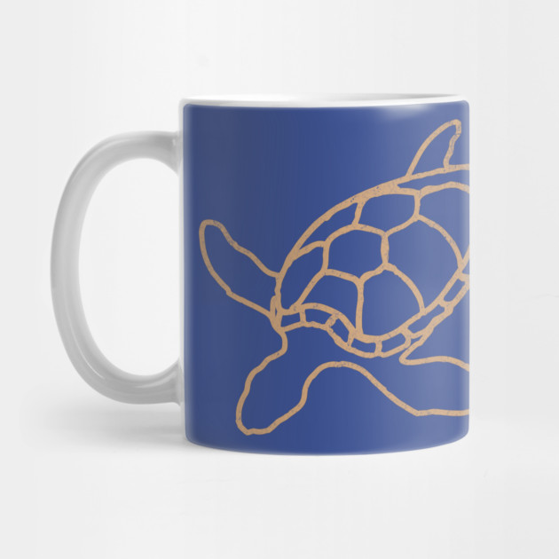 Loggerhead (Caretta caretta) – Minimalist Turtle Line Art by DonWillisJrArt