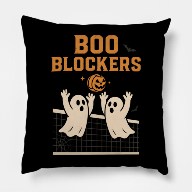 Boo Blockers Volleyball Ghosts Halloween Graphic Pillow by MakerMind8.2