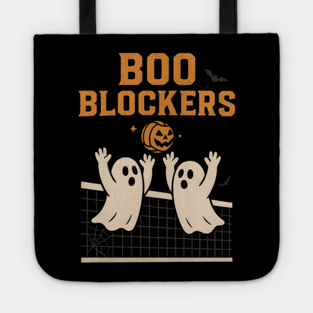 Boo Blockers Volleyball Ghosts Halloween Graphic Tote by MakerMind8.2