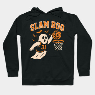 Slam Boo Ghost Basketball Halloween Artwork Graphic Hoodie