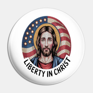 Liberty In Christ Mosaic Freedom In Faith Christian Pin