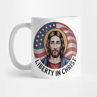 Liberty In Christ Mosaic Freedom In Faith Christian Mug