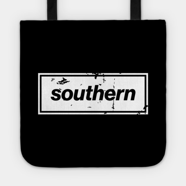 Southern - England Oasis Distressed Style Statement White Tote by Butter Creative