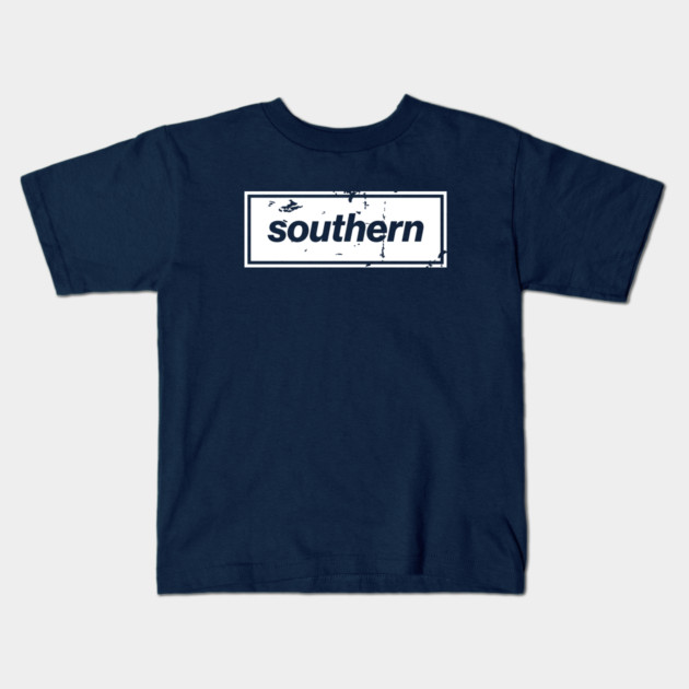 Southern - England Oasis Distressed Style Statement White Kids T-Shirt by Butter Creative