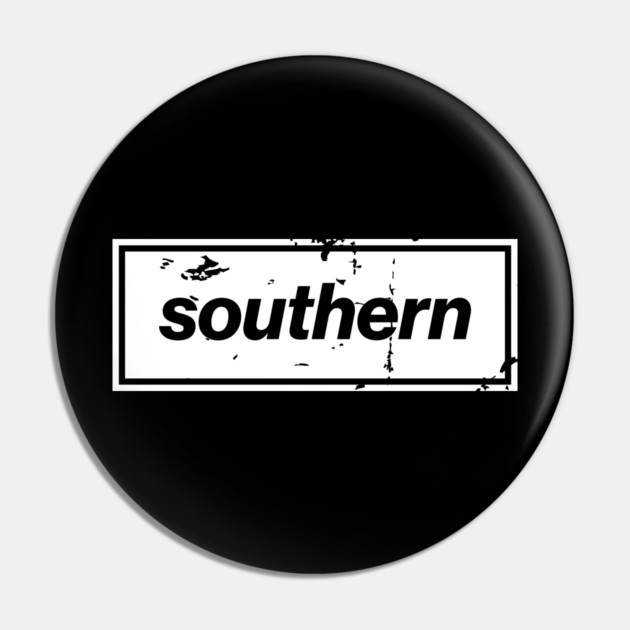 Southern - England Oasis Distressed Style Statement White Pin by Butter Creative