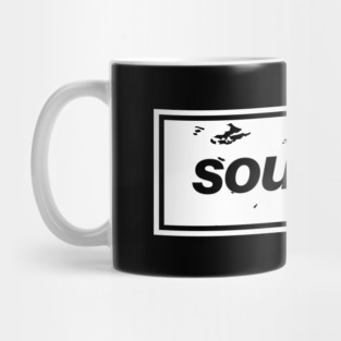 Southern - England Oasis Distressed Style Statement White Mug