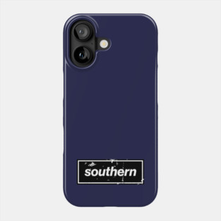 Southern - England Oasis Distressed Style Statement Black Phone Case