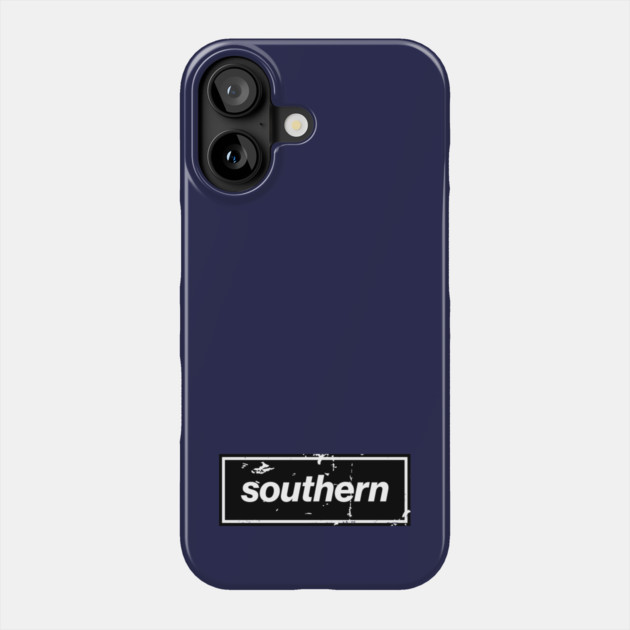 Southern - England Oasis Distressed Style Statement Black Phone Case by Butter Creative