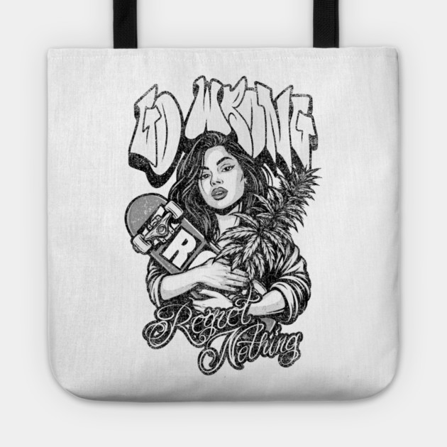 Regret Nothing Tote by Wrongteeshirt