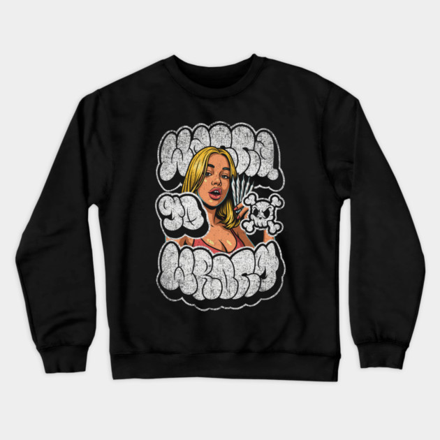 Bad girl Crewneck Sweatshirt by Wrongteeshirt