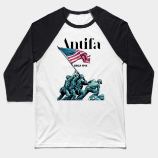 Antifa: Anti Fascist Action Cora 1945 Baseball T-Shirt
