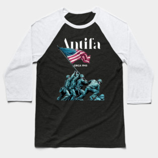 Antifa: Anti Fascist Action circa 1945 Baseball T-Shirt