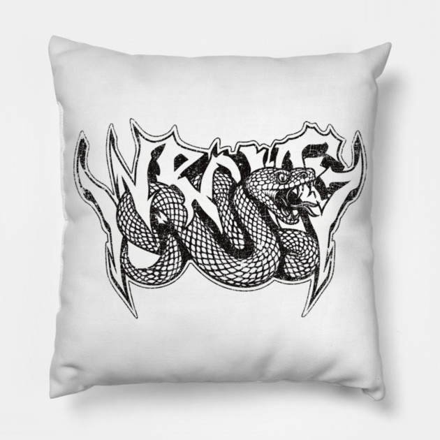 Snake Graffiti Pillow by Wrongteeshirt