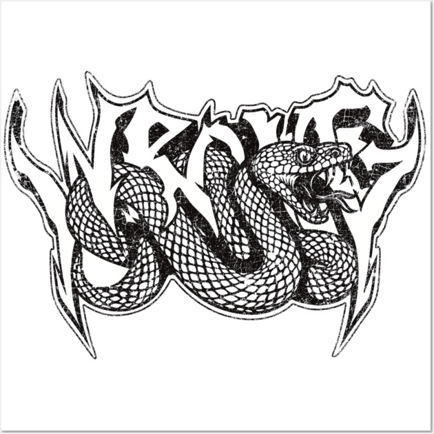 Snake Graffiti Wall Art by Wrongteeshirt