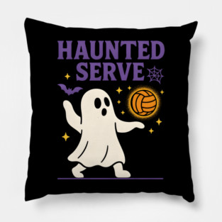 Haunted Serve Ghost Volleyball Halloween Graphic Gift Pillow