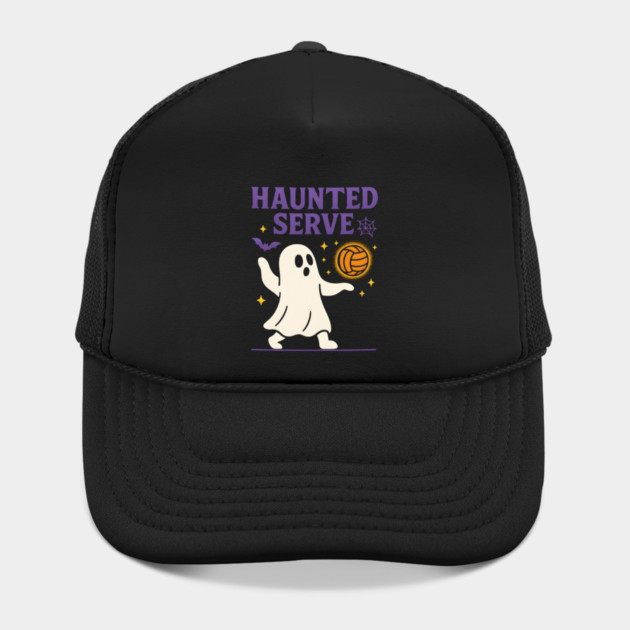Haunted Serve Ghost Volleyball Halloween Graphic Gift by MakerMind8.2
