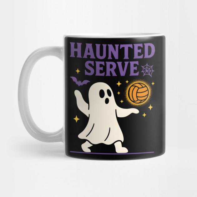Haunted Serve Ghost Volleyball Halloween Graphic Gift by MakerMind8.2