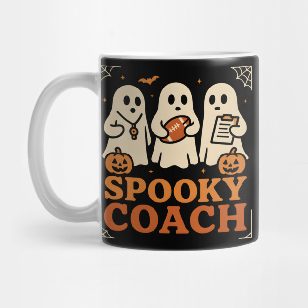 Spooky Coach Ghost Halloween Football Graphic Gift by MakerMind8.2