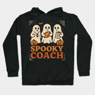 Spooky Coach Ghost Halloween Football Graphic Gift Hoodie
