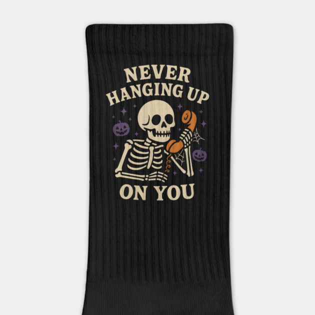 Never Hanging Up On You Skeleton Halloween Graphic by MakerMind8.2