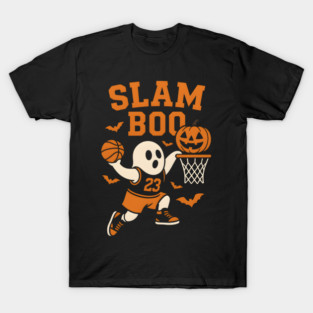 Slam Boo Ghost Basketball Halloween Graphic Gift T-Shirt