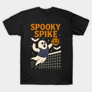Spooky Spike Ghost Volleyball Halloween Graphic Gift T-Shirt
