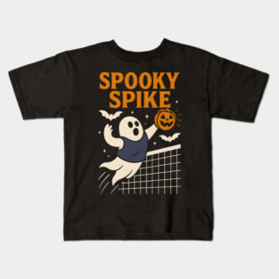 Spooky Spike Ghost Volleyball Halloween Graphic Gift Kids T-Shirt
