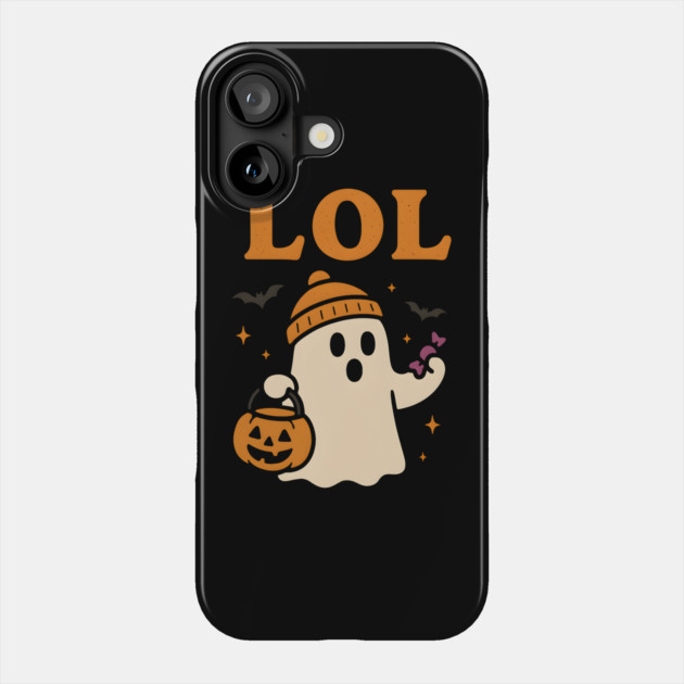 LOL Ghost Halloween Funny Meme Graphic Gift Phone Case by MakerMind8.2