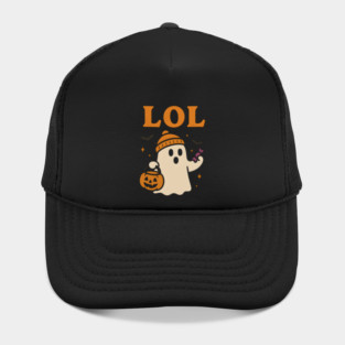 LOL Ghost Halloween Funny Meme Graphic Gift Hat