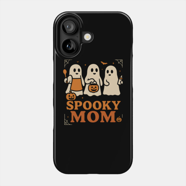 Spooky Mom Ghost Halloween Family Graphic Gift Phone Case by MakerMind8.2