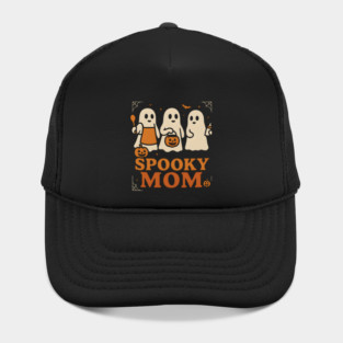 Spooky Mom Ghost Halloween Family Graphic Gift Hat