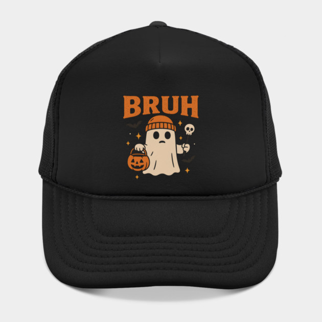 Bruh Ghost Halloween Funny Meme Pumpkin Graphic Gift by MakerMind8.2